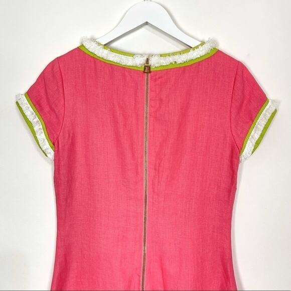 Sail To Sable Pink Linen Fringe Dress - Picture 6 of 9